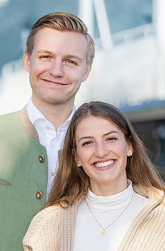 Gastronomen der MS Mondseeland Daniel und Juliana Döllerer